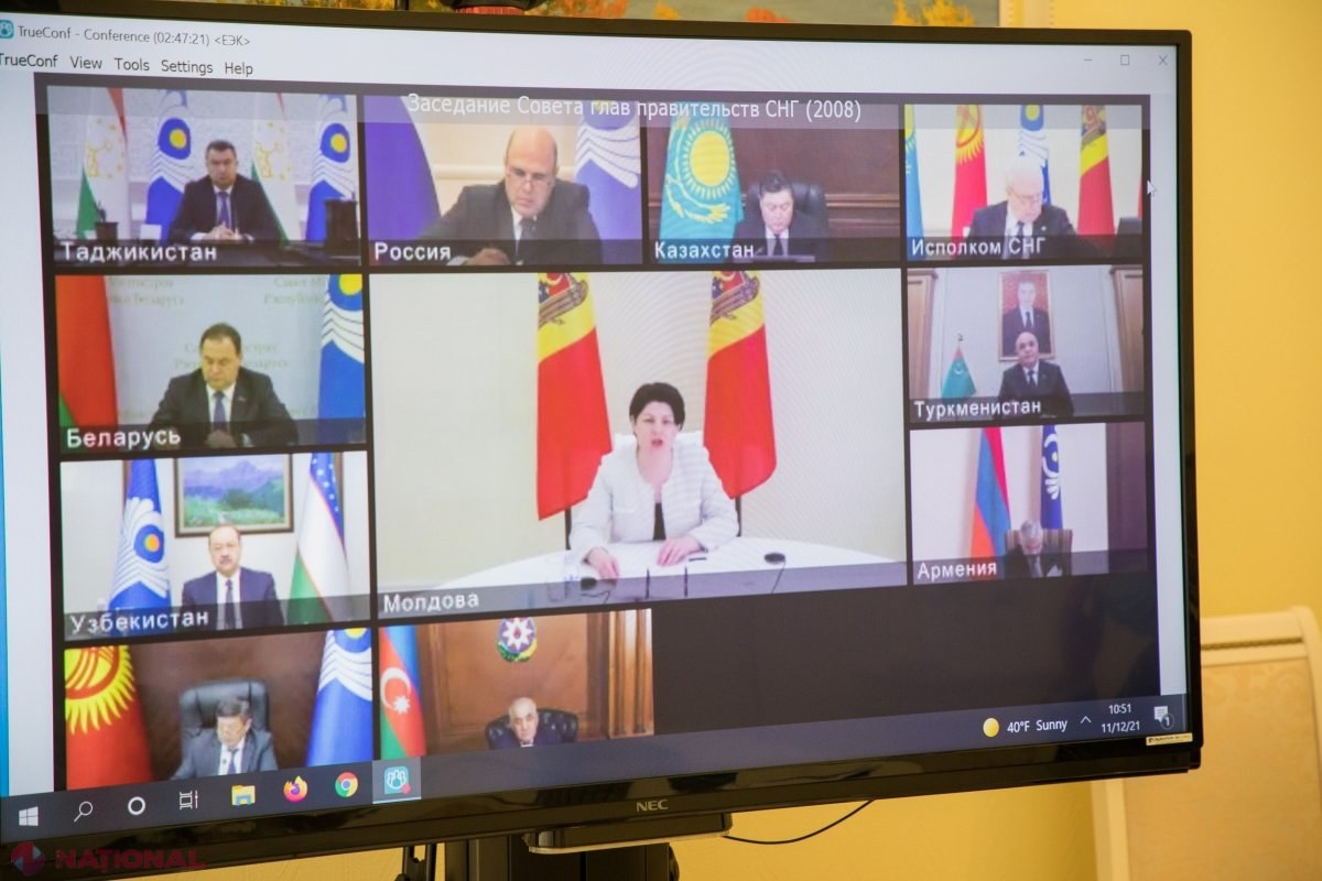 Gavrilița le-a transmis șefilor de GUVERNE din CSI ce trebuie de SCHIMBAT pentru a avea o cooperare reciproc AVANTAJOASĂ - eliminarea BARIERELOR din calea circulației mărfurilor în cadrul CSI