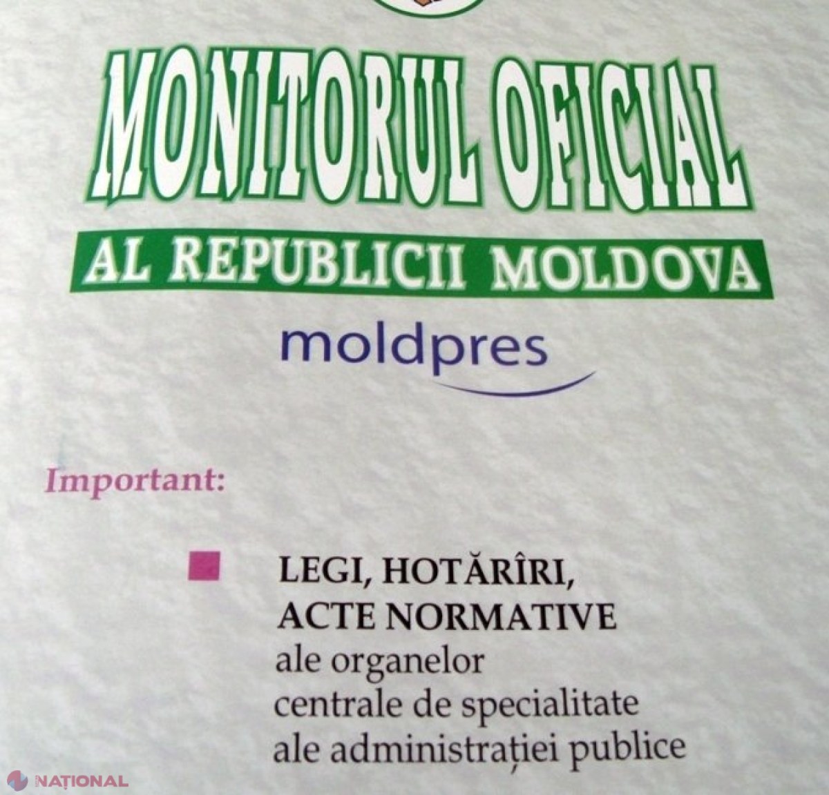 Legea prin care sintagma „limba moldovenească” a fost înlocuită cu „limba română” în legislația națională, inclusiv în Constituție, a intrat în vigoare