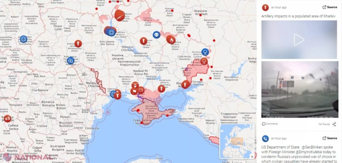 Atacul Rusiei în Ucraina: Cât de mult a înaintat Rusia și unde au avut loc până acum BOMBARDAMENTE și schimburi de foc