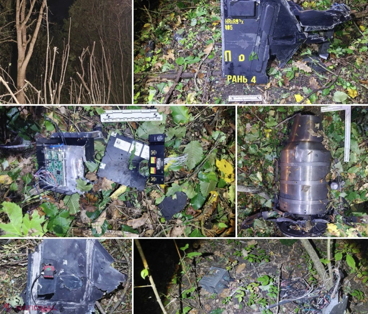 Fragmentele unei drone au fost depistate în apropiere de Briceni. Poliția: Nu există pericol pentru cetățeni