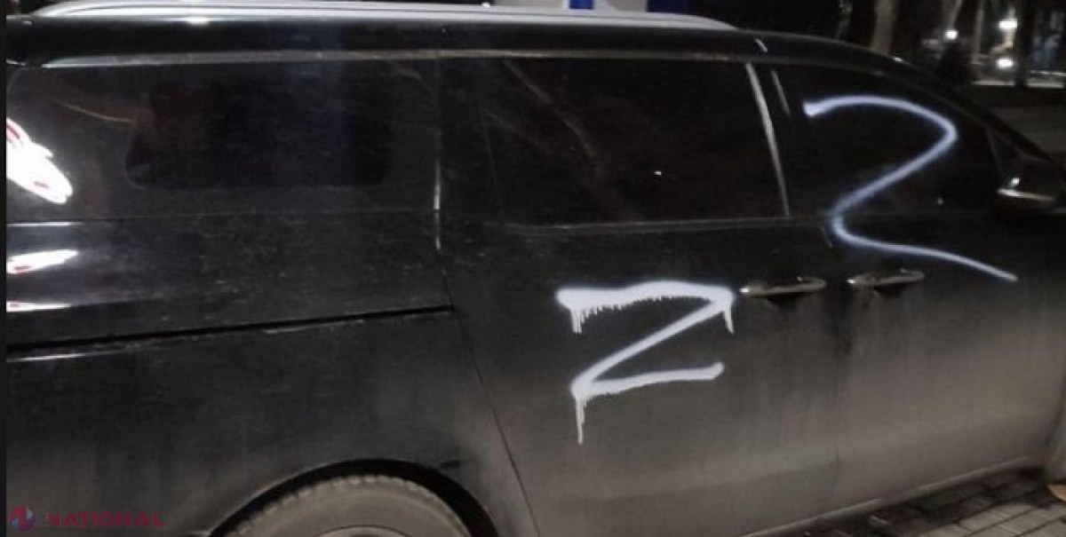 Insul care desena simboluri ale agresiunii ruse din Ucraina pe mașini și clădiri din Bălți a fost REȚINUT în flagrant delict
