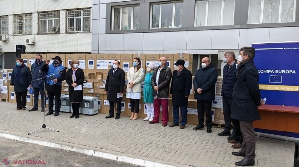VIDEO // UE, Germania și OMS au donat R. Moldova încă 1 200 de pulsoximetre, 300 de concentratoare de oxigen și cinci ventilatoare pulmonare pentru bolnavii de COVID-19