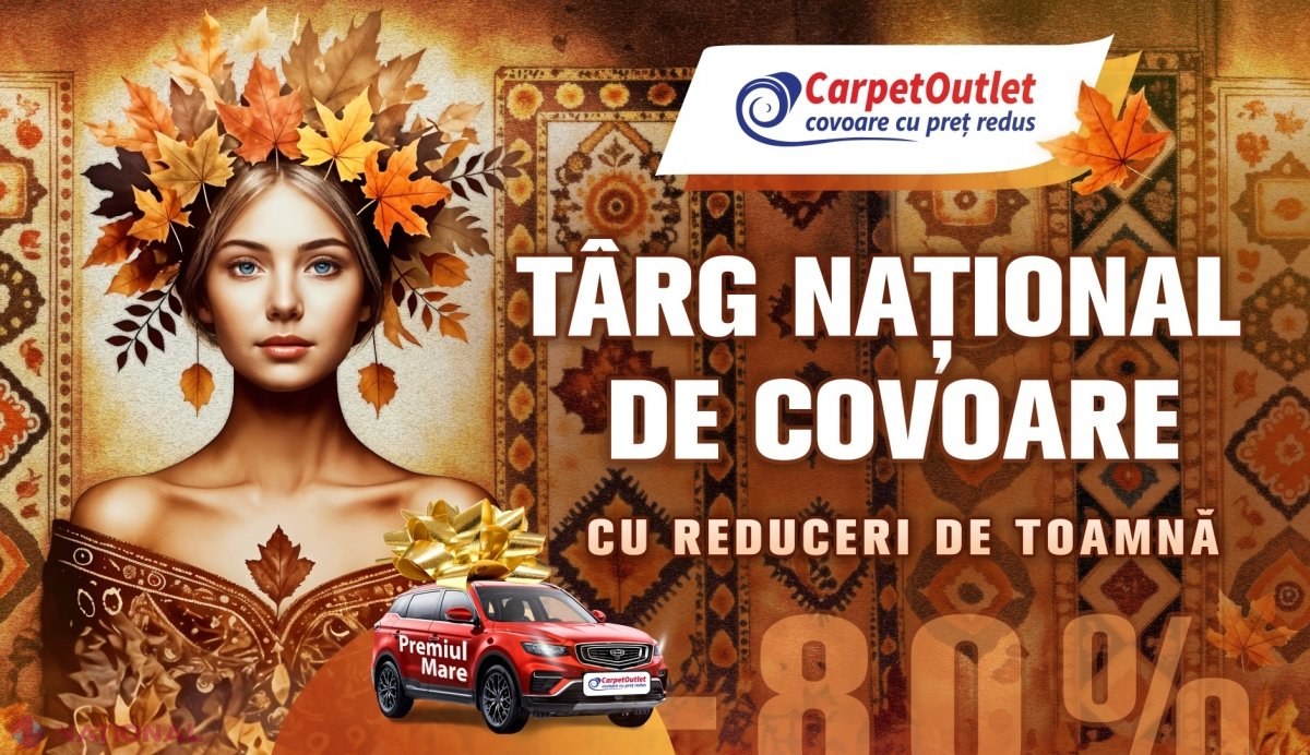 Târg Național de Covoare cu Reduceri de Toamnă în toate magazinele Carpet Outlet din Chișinău și Bălți