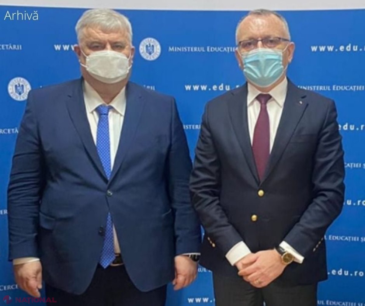 FOTO // Universitatea de Stat din Moldova consolidează PARTENERIATUL cu instituțiile de învățământ superior din România. Subiectele abordate de Igor Șarov la întrevederea cu MINISTRUL Educației de la București