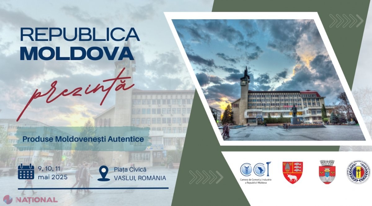Agenții economici, invitați să participe la expoziția „Republica Moldova Prezintă” la Vaslui, organizată în premieră: „Noi oportunități pentru producătorii moldoveni de a pătrunde pe piața românească și de a stabili relații comerciale solide”