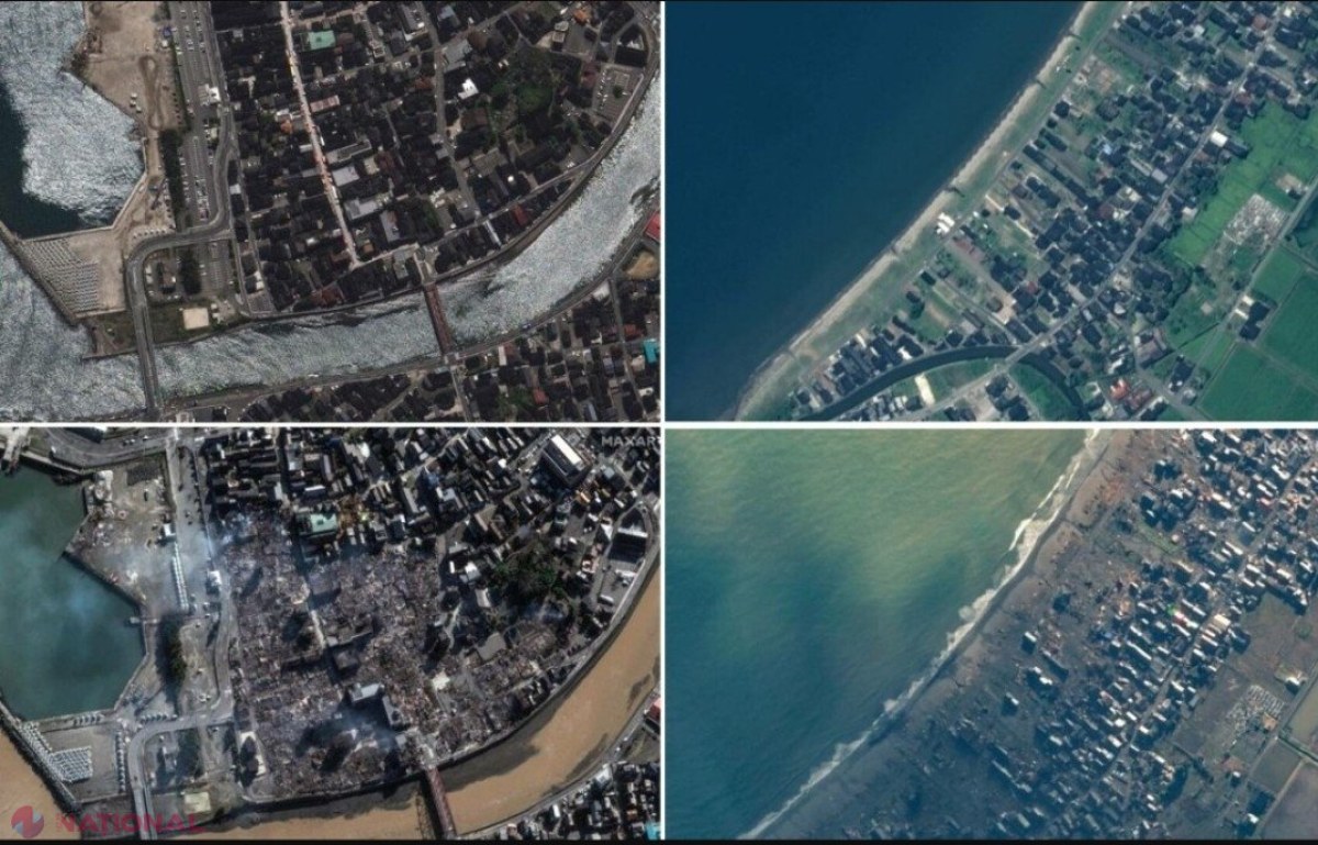 Imagini din satelit arată amploarea dezastrului din Japonia. Pământul s-a ridicat cu patru metri. „Situația este catastrofală”