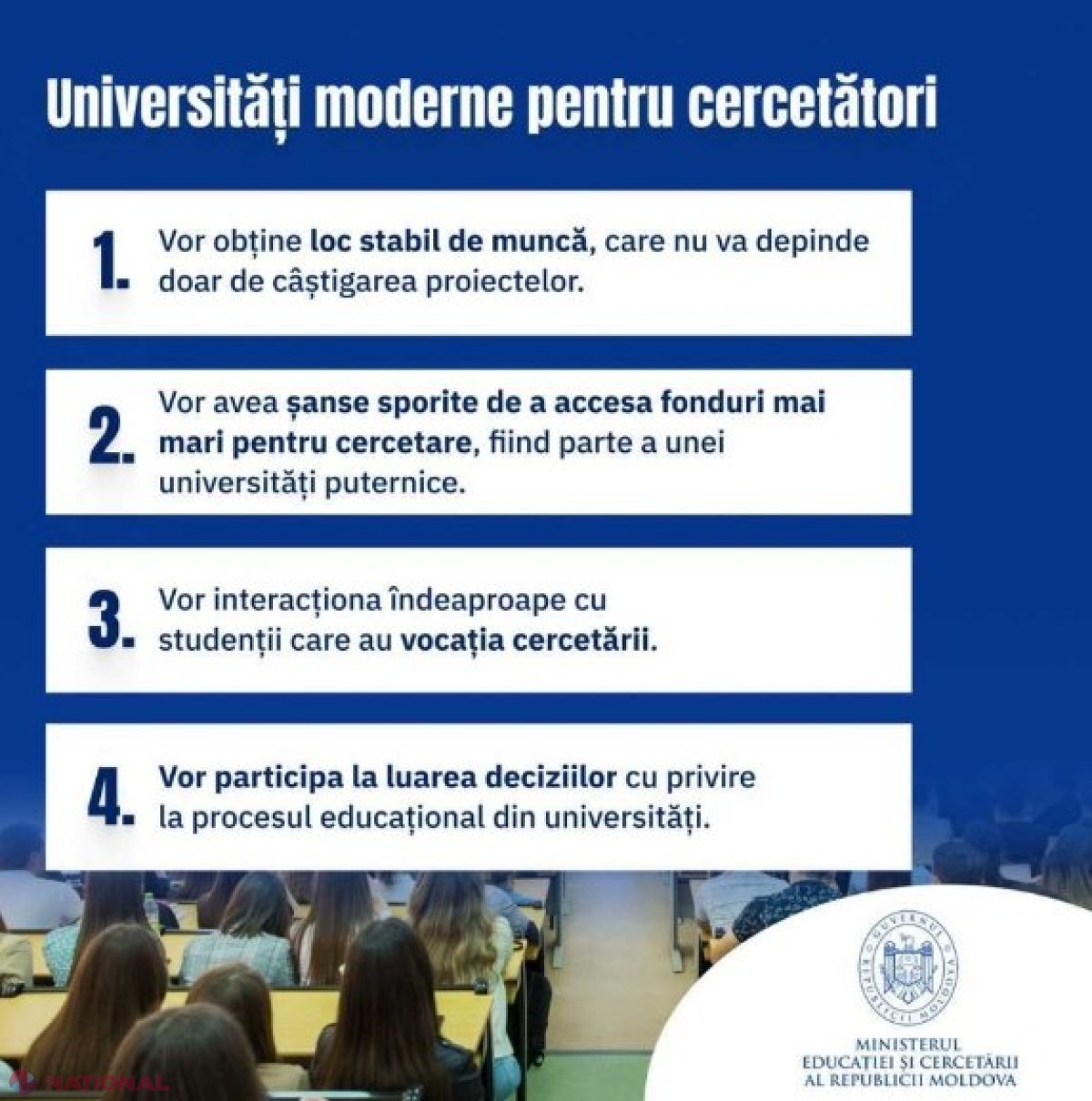 REORGANIZARE // Zeci de instituții de învățământ superior și de cercetare din R. Moldova vor fi absorbite de PATRU universități mari