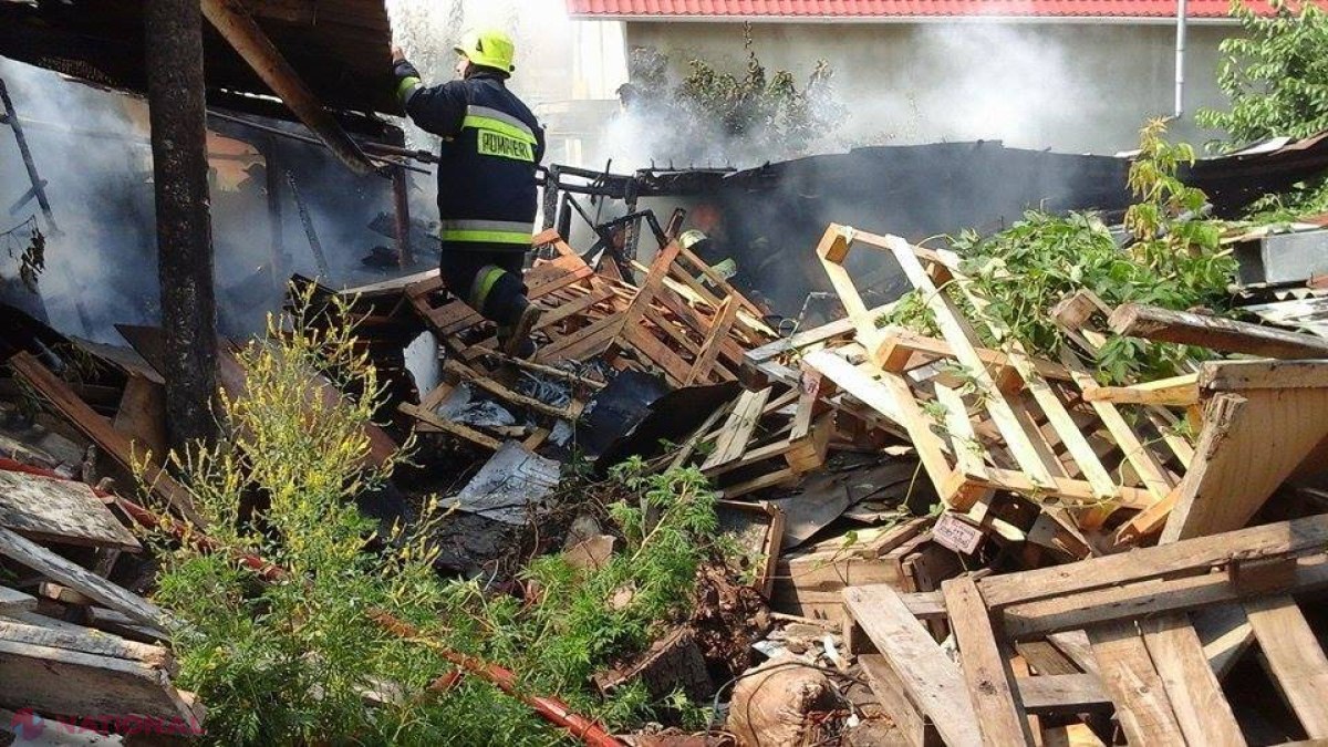 Incendiu în centrul Chișinăului 