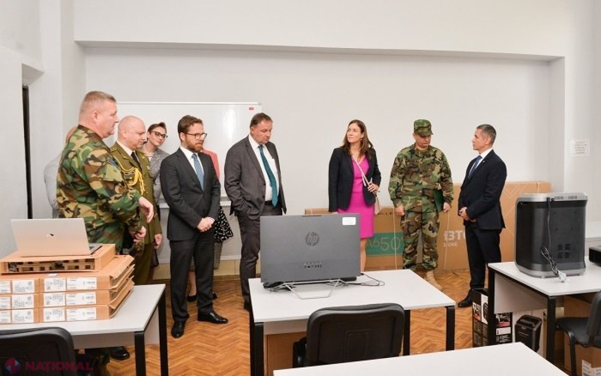 Condiții moderne de instruire pentru sergenții din R. Moldova: NATO a donat echipament, tehnică de calcul și mobilier pentru clasele de studii