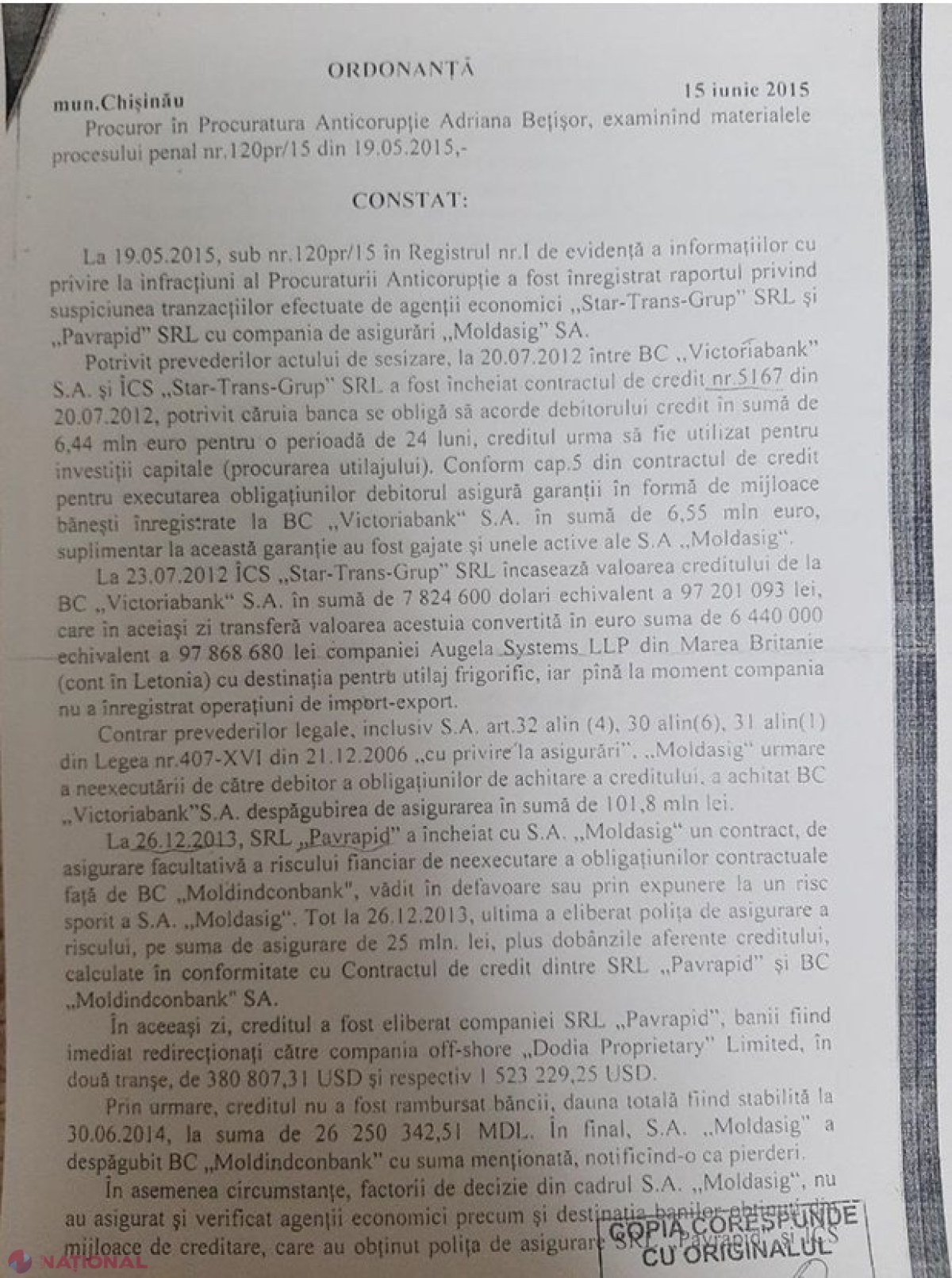 DOC // Platon a cumpărat „Moldasig