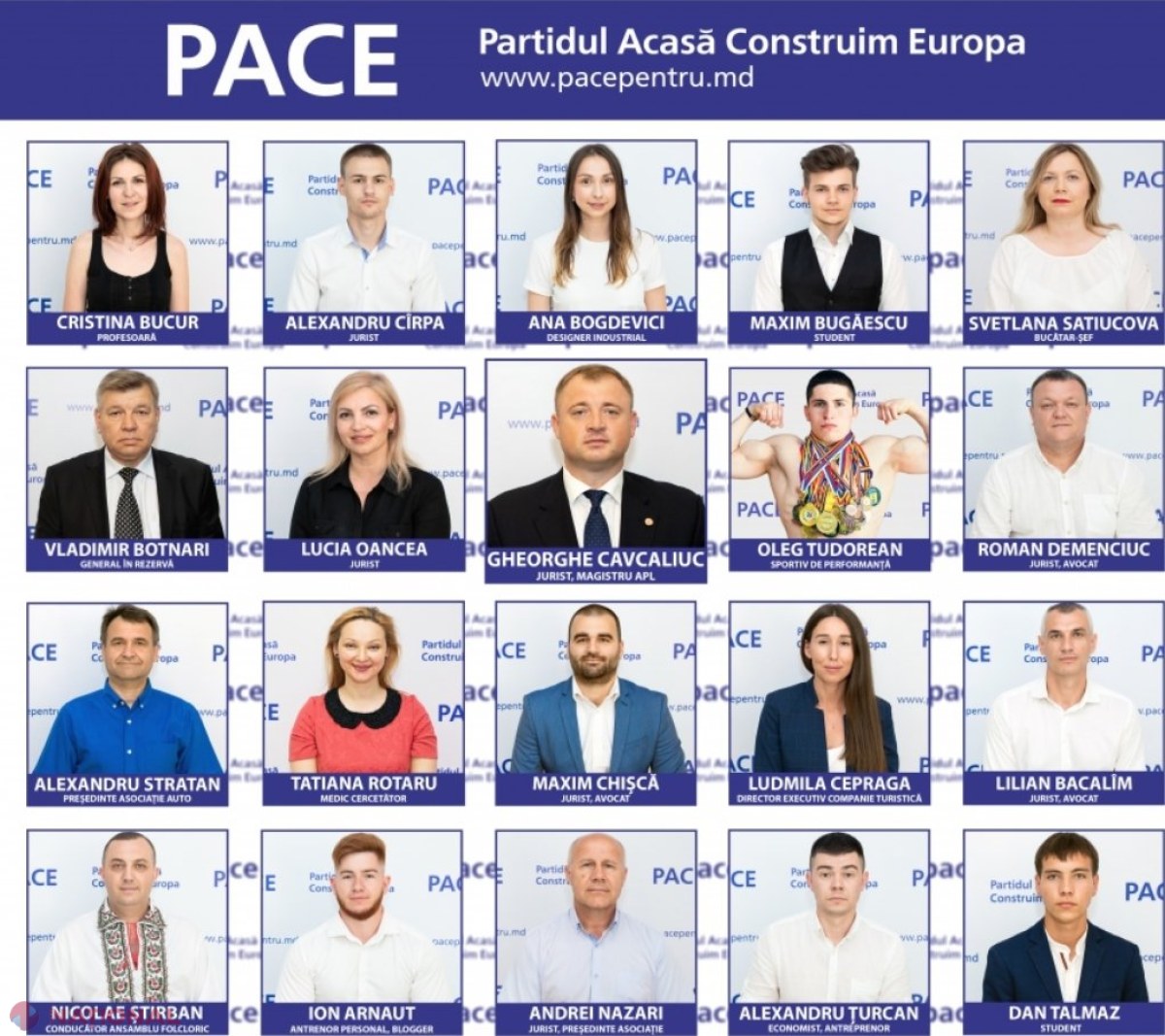 Echipa PACE a lui Gheorghe Cavcaliuc se extinde. Campioni mondiali, avocați, profesori, oameni de afaceri și funcționari de stat au ADERAT la noul proiect politic 