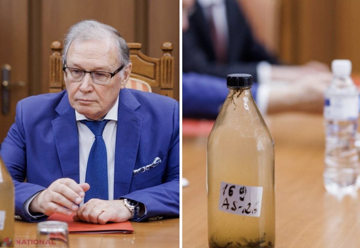 Notă de protest cu PROBA pe masă -  sticla cu OTRAVA din Nistru. Ambasadorul rus, convocat la MAE 