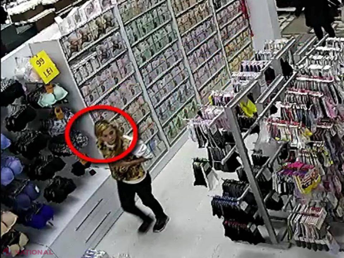 VIDEO // RUȘINOS: Cum fură o tânără un telefon dintr-un magazin din Chișinău. O recunoașteți? 