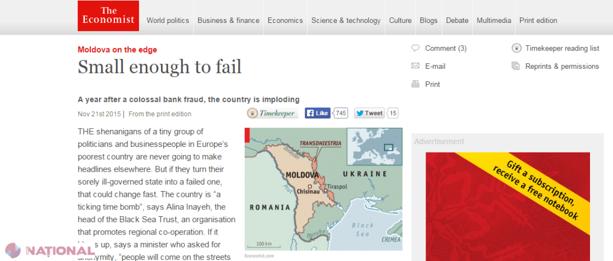 „The Economist”: „Unele guverne occidentale ar dori ca Plahotniuc să PĂRĂSEASCĂ R. Moldova”