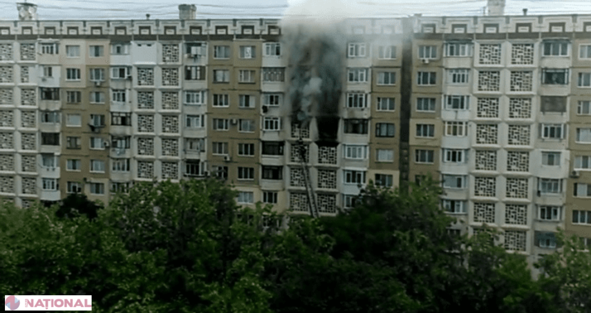 Incendiu într-un bloc de locuit din sectorul Ciocana