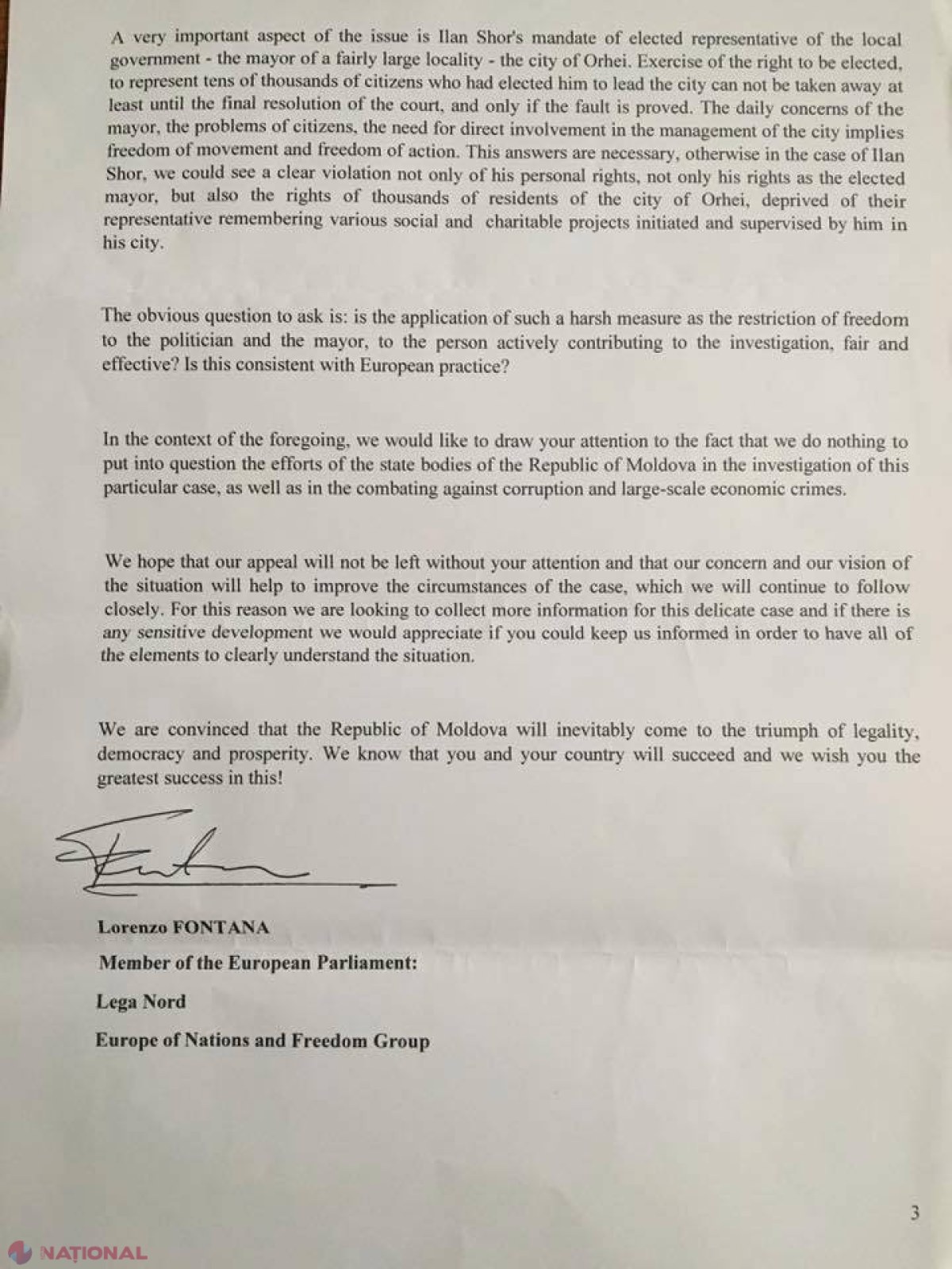 DOC // Deputații Parlamentului European au atras atenție asupra arestului preventiv de lungă durată al lui Ilan Șor și încălcarea drepturilor acestuia