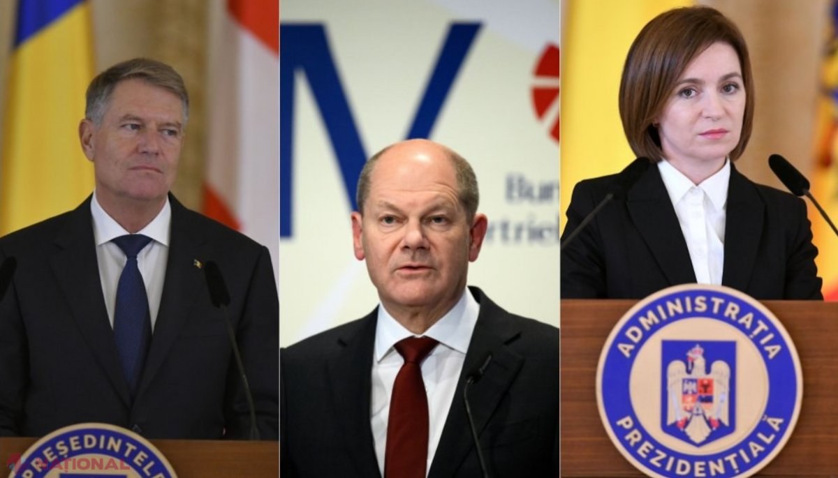 Maia Sandu se întâlnește la București cu Klaus Iohannis și cancelarul Olaf Scholz. Subiectele de IMPORTANȚĂ majoră discutate de cei trei șefi de stat