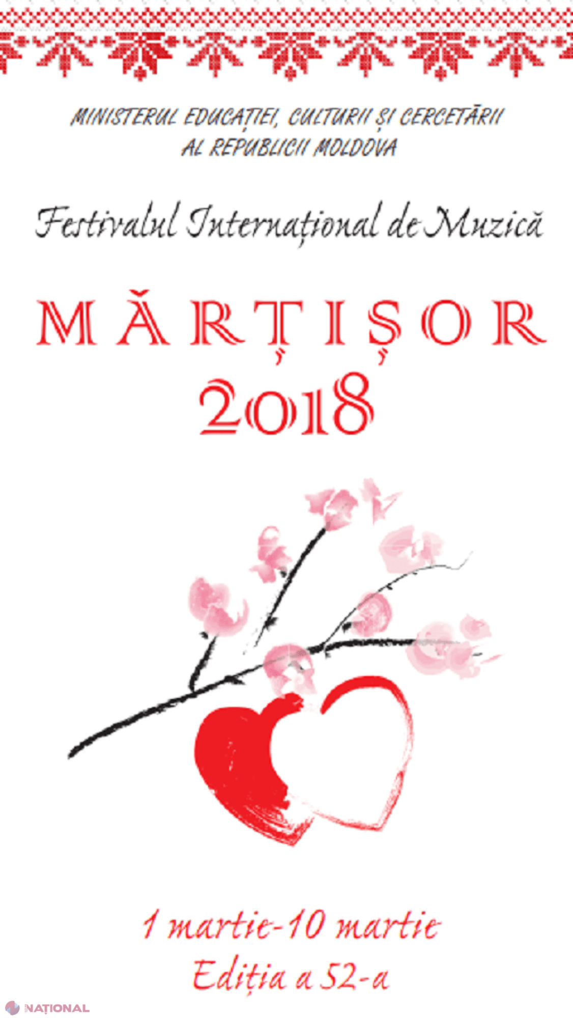 PROGRAMUL Festivalului Internațional de Muzică „Mărțișor – 2018”: În acest an va avea genericul „Mărțișorul e iubire”