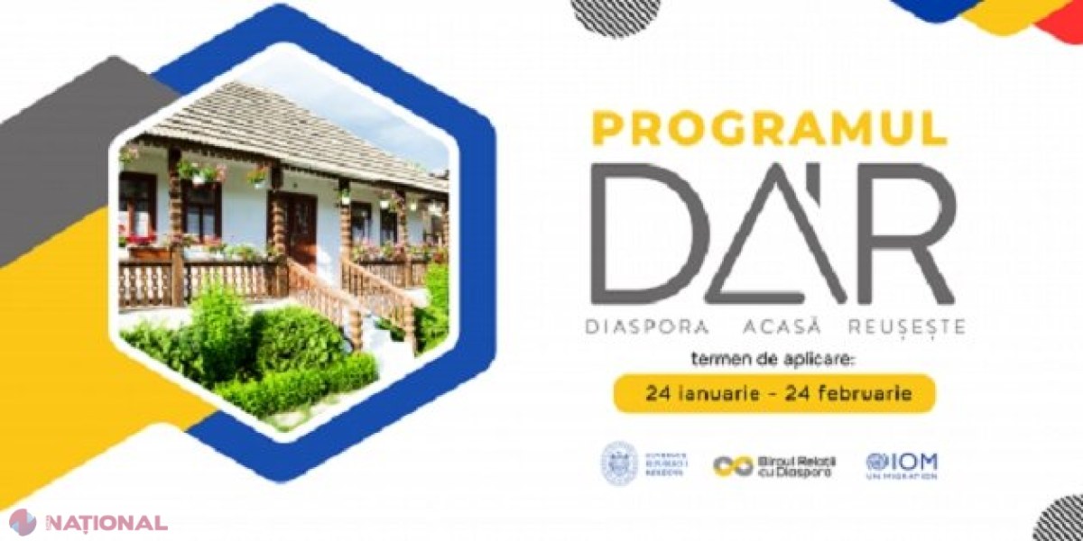 „DAR 1+3” // Bani de la stat pentru moldovenii din diaspora ca să implementeze proiecte acasă: 10 milioane de lei în 2024