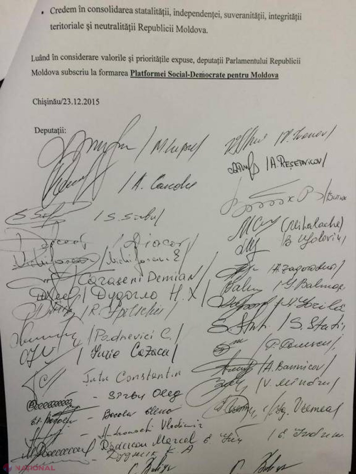SURPRIZA din lista Platformei Social Democrate. Ce deputat și-a pus semnătura
