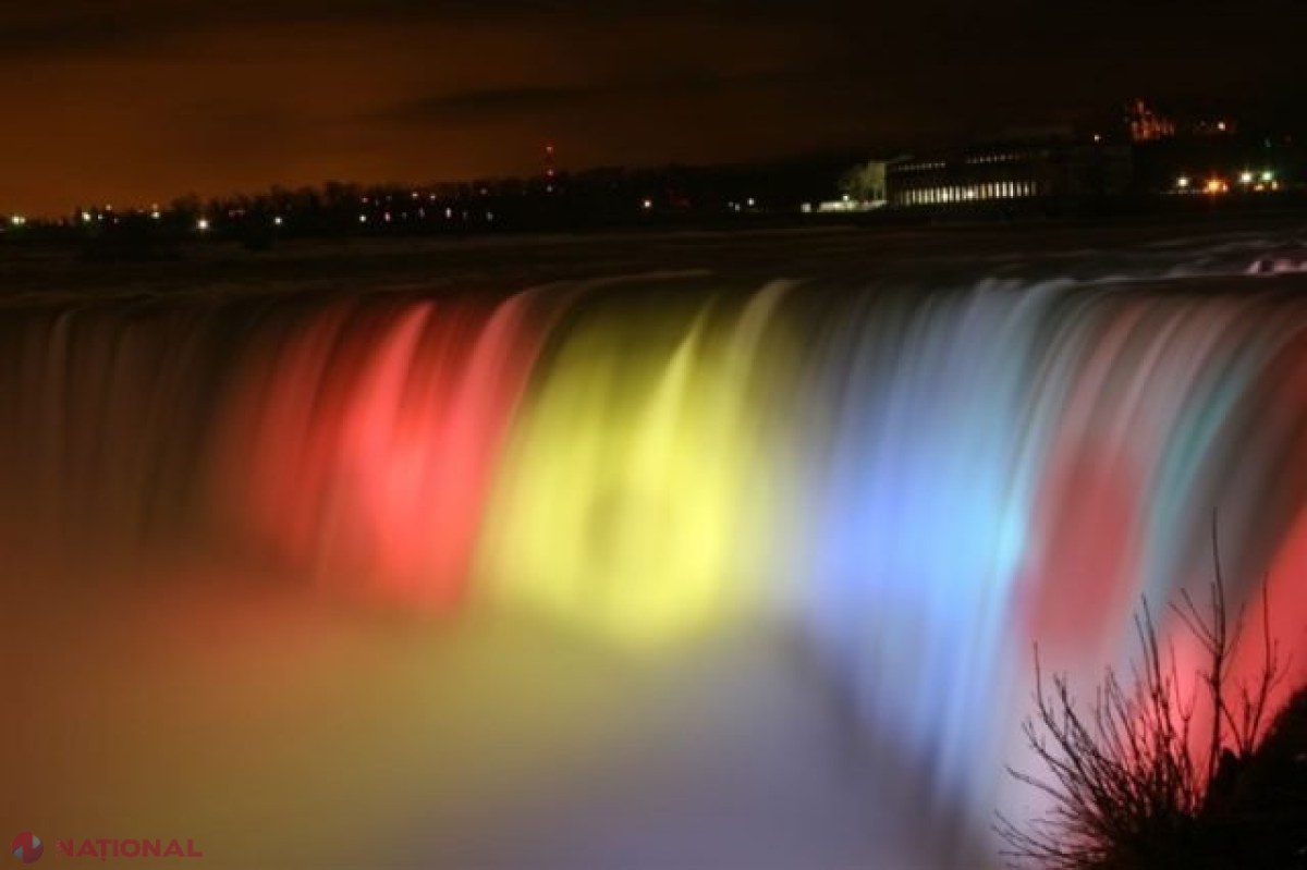 Cascada Niagara va fi iluminată în culorile drapelului românesc, pe 1 decembrie  