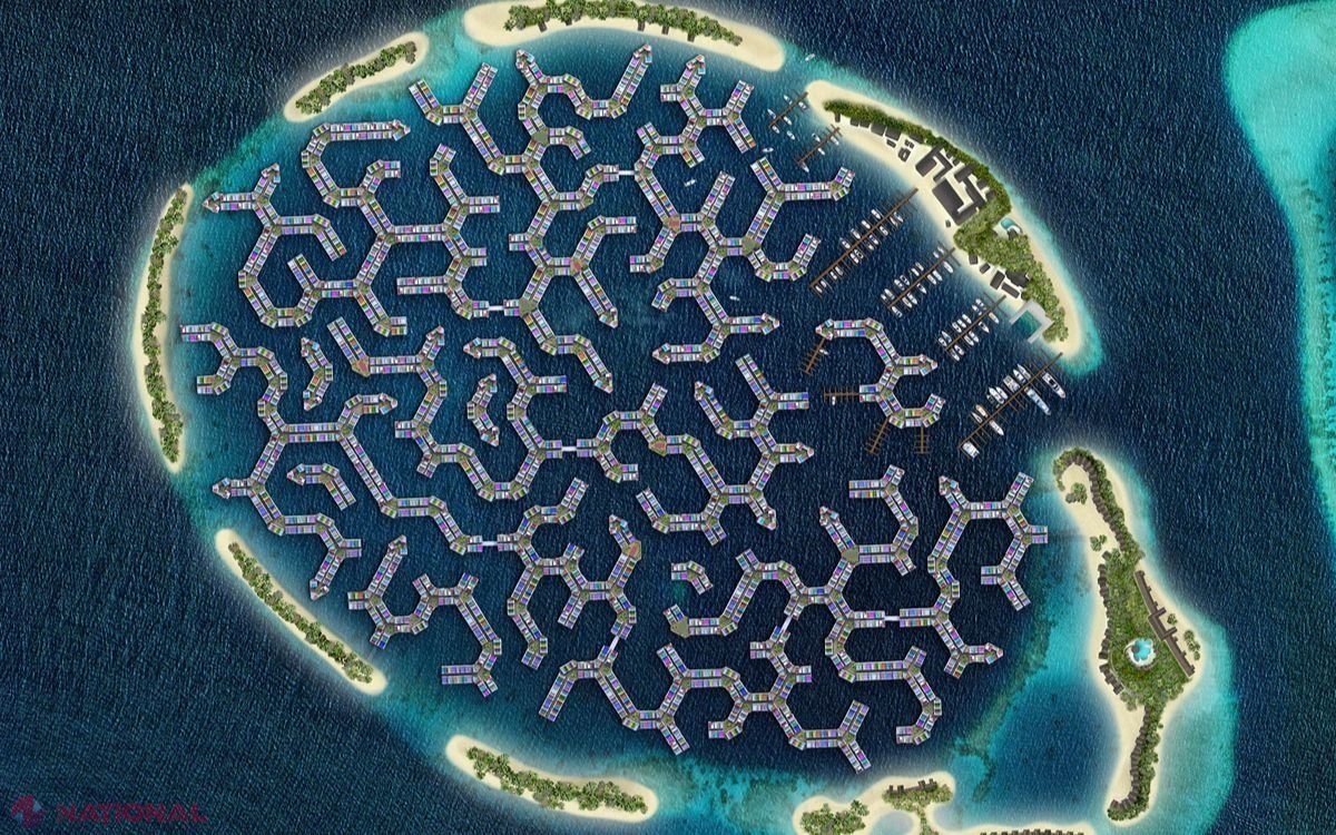 FOTO // Maldive construieşte un oraş plutitor pentru 20.000 de persoane. Când se vor mita primii locuitori 