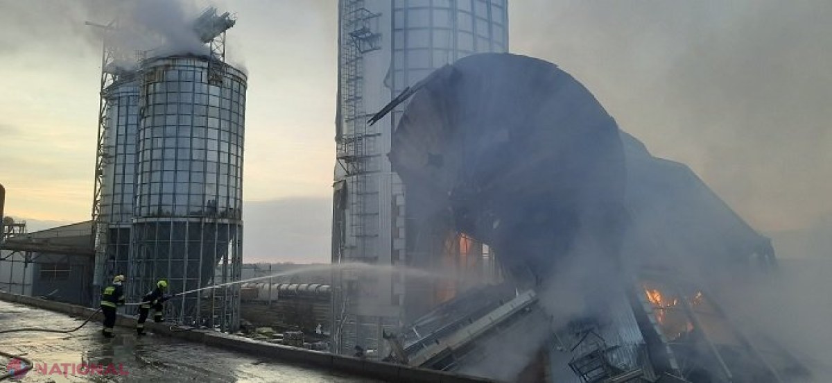 Post de pompieri pe teritoriul Portului Giurgiulești pentru a preîntâmpina noi incendii la rezervoarele pline cu șrot de floarea-soarelui