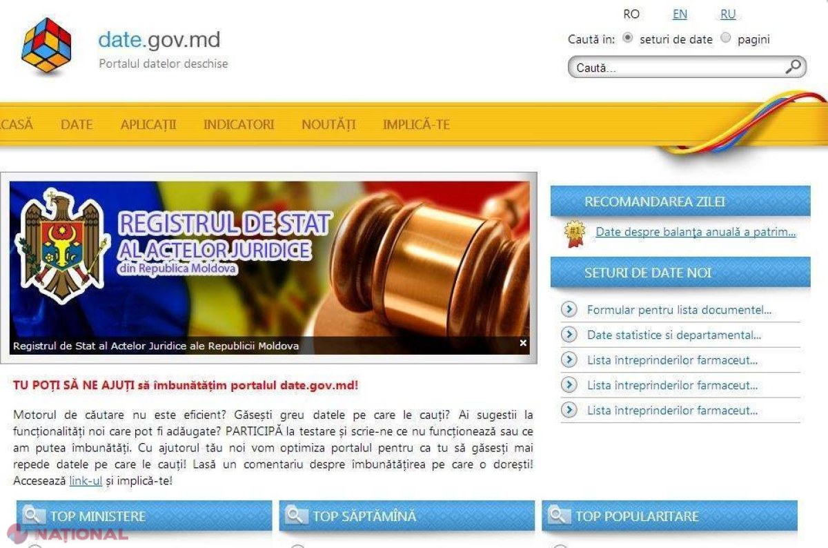Topul celor mai deschise instituții de stat 