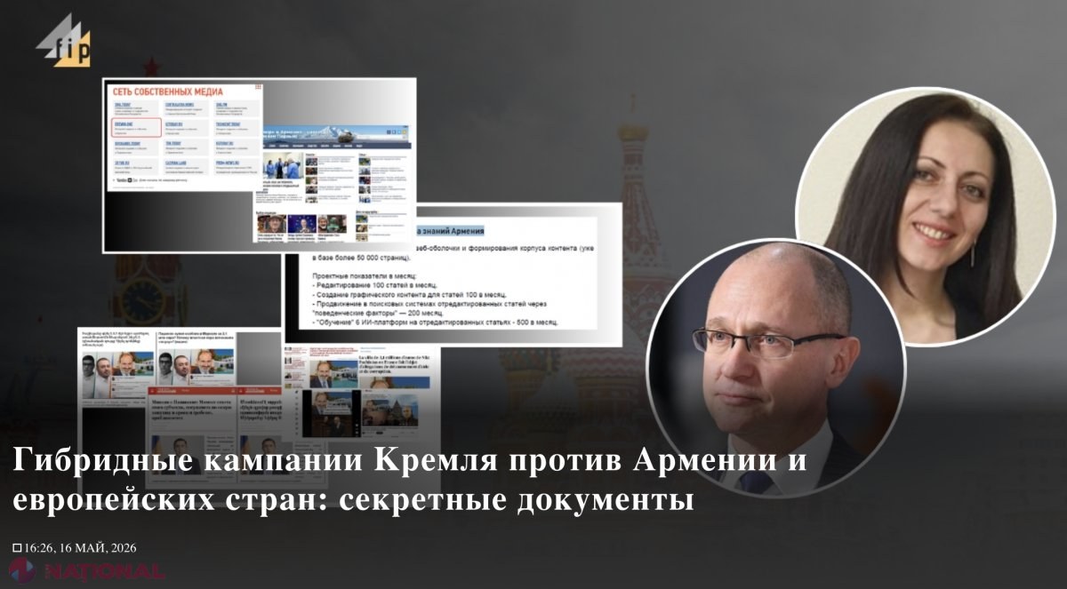 Documente SECRETE de la Moscova: R. Moldova, alături de Ucraina și Armenia, țintă activă în războiul informațional coordonat de Kremlin. Cum plănuiau oamenii lui Putin să folosească o televiziune din România pentru a o discredita pe Maia Sandu​