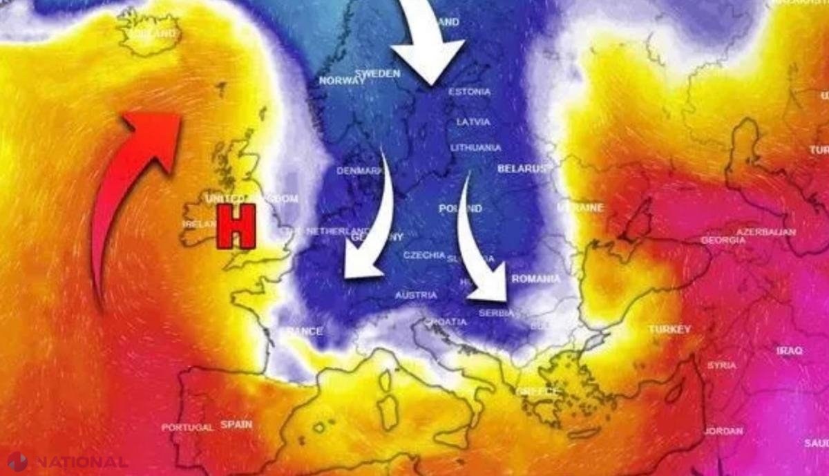 Furtuna „Boris”, care loveşte acum în vestul Europei, ajunge la noi în weekend. Aduce răcire, vânt și ploi