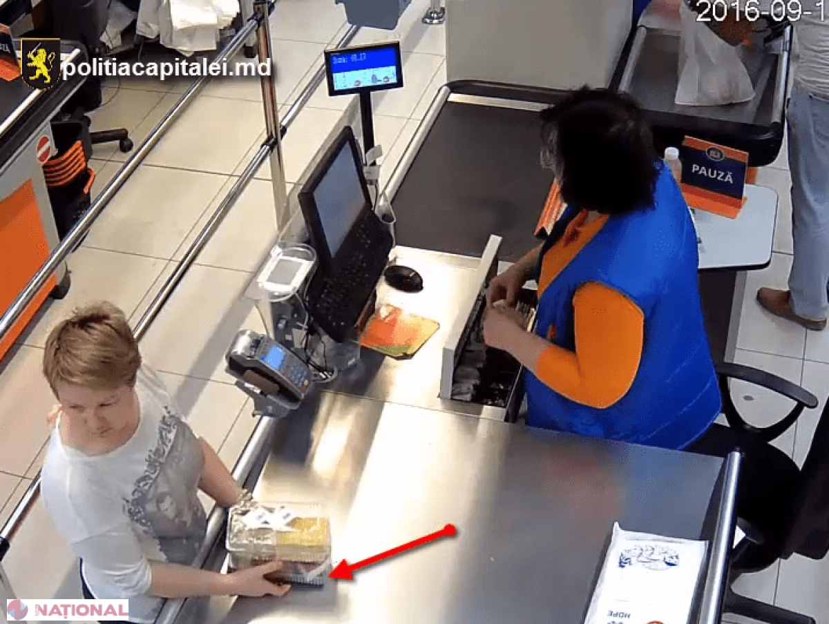 VIDEO RUȘINOS // Momentul în care o femeie FURĂ o tabletă dintr-un market din Chișinău: Se grăbea și zorea casiera