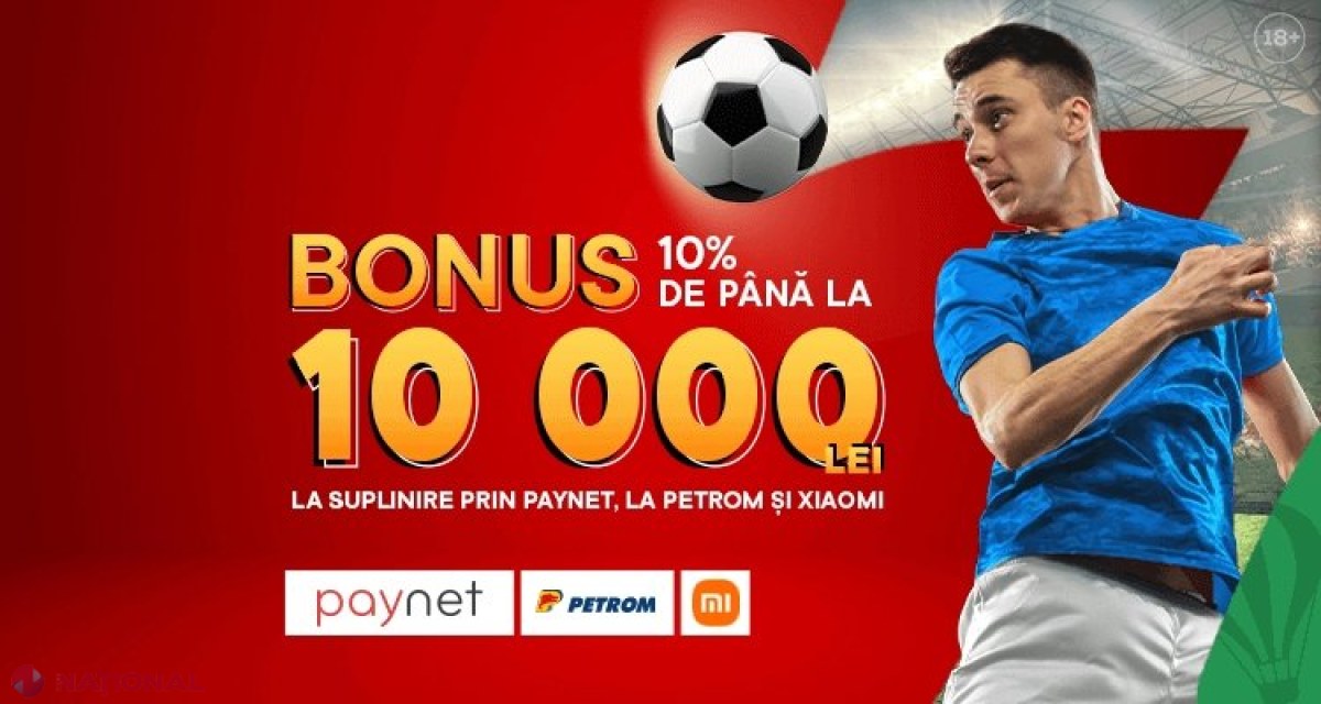 Promoție incendiară: Primește 10% bonus de până la 10 000 lei pentru suplinire pe 7777.md prin terminalele și portofelele electronice PayNet