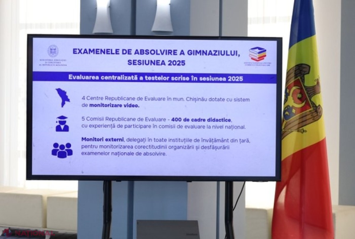 NOU // Evaluarea testelor scrise de absolvenții clasei a IX-a va fi efectuată în patru centre constituite în Chișinău, dotate cu sisteme video