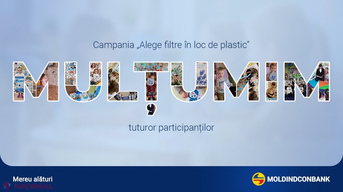 „Alege filtre în loc de plastic” de la Moldindconbank, la final: 114 grădinițe, TREI câștigători și sute de copii implicați