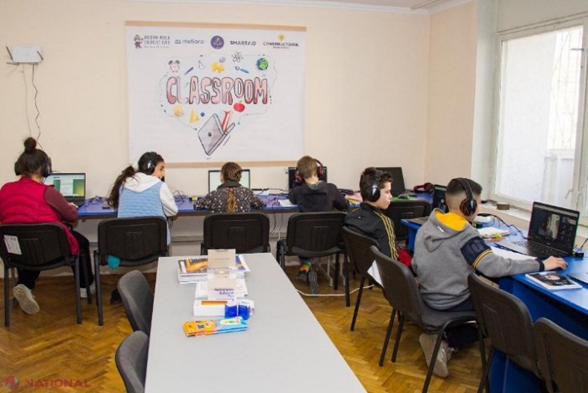 Prima clasă în care copiii refugiaților ucraineni pot să învețe online, deschisă într-un centru de plasament din R. Moldova