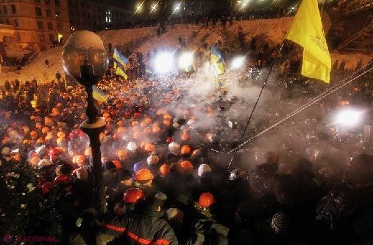 Asalt la Primăria din Kiev: Trei autobuze cu polițiști au blocat ieșirea din clădire
