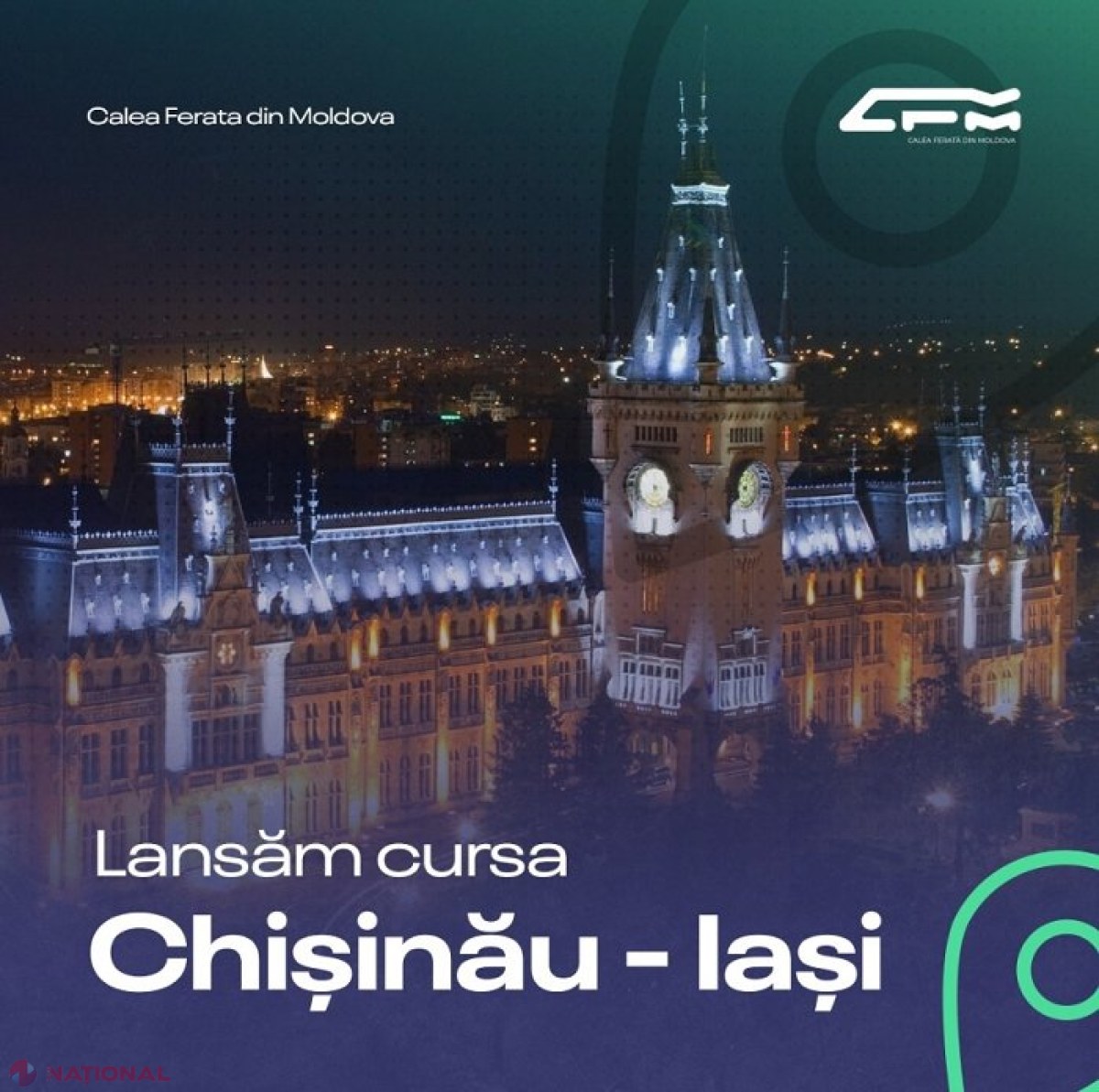 IMPORTANT! Cursa de tren Chișinău - Iași - Chișinău, RELANSATĂ: Pasagerii pot beneficia de transfer GRATUIT din și spre Aeroportul Internațional Iași