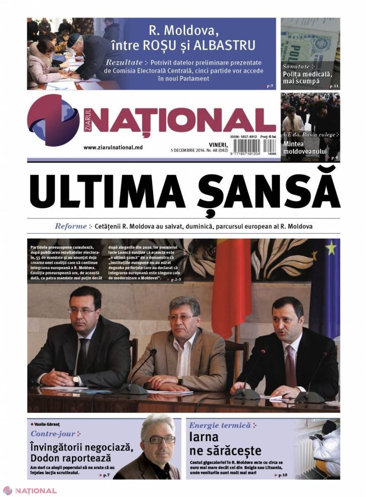HARTĂ // R. Moldova, între ROȘU și ALBASTRU