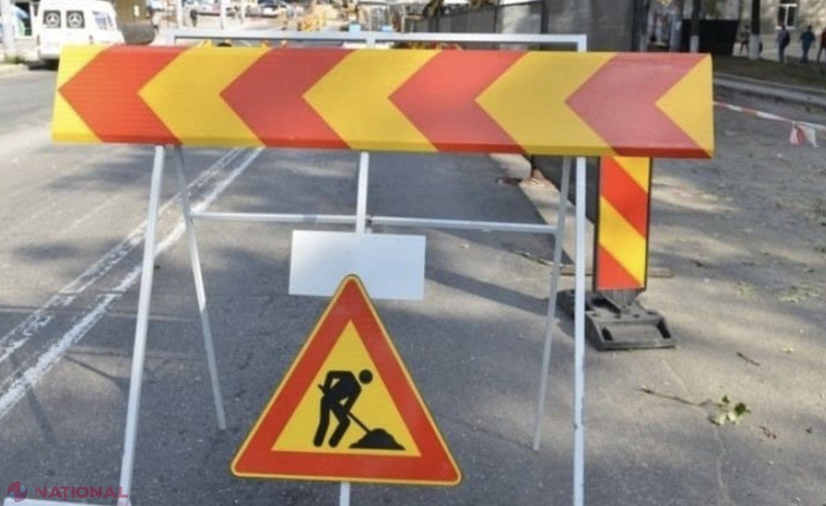 Atenție, șoferi! Trafic rutier SUSPENDAT pe str. 31 August 1989 din Chișinău, tronsonul cuprins între străzile A. Pușkin cu Vlaicu Pârcălab, până la finele anului
