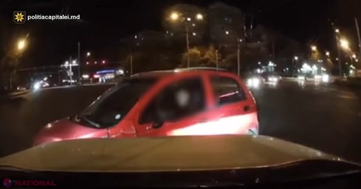VIDEO // A furat o mașină parcată în Chișinău și a comis două accidente în sectorul Botanica, fugind de la fața locului
