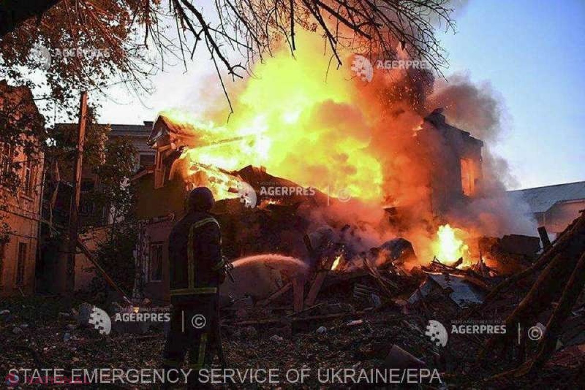 VIDEO // Rușii bombardează fără milă Ucraina: Zece explozii la Nikolaev, fiind distruse inclusiv două universități