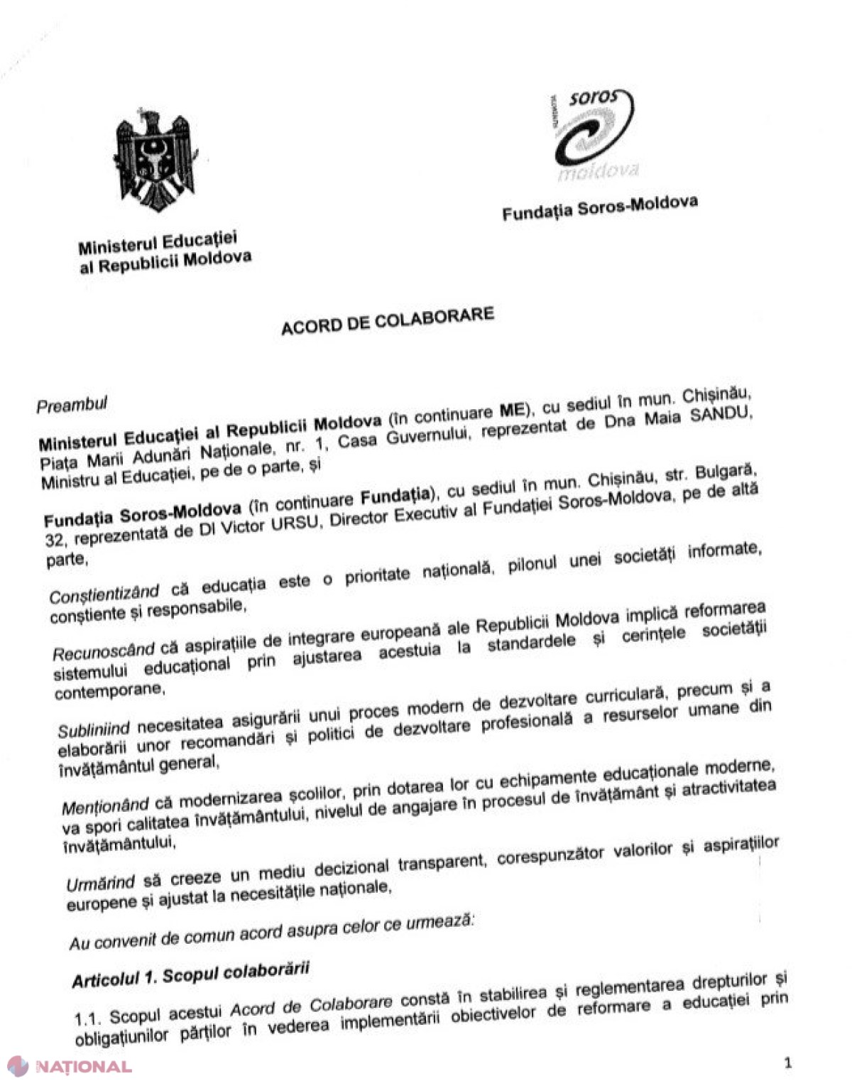 DOC // Unde ar fi ajuns MILIONUL de dolari oferit de miliardarul Soros pentru Ministerul Educației de la Chișinău