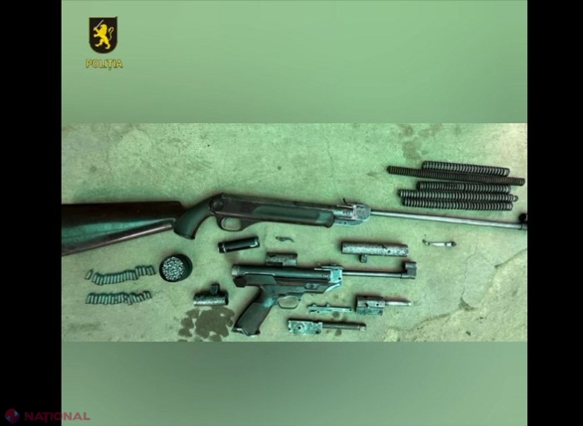 VIDEO // Șapte arme și sute de cartușe deținute ilegal, confiscate de la locuitori ai raionului Taraclia