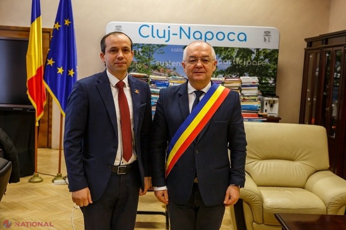 Municipiile Cahul și Cluj-Napoca s-ar putea înfrăți: Primarii Nicolae Dandiș și Emil Boc, discuții despre proiecte comune, în special în domeniile educație, cultură, tineret și sport