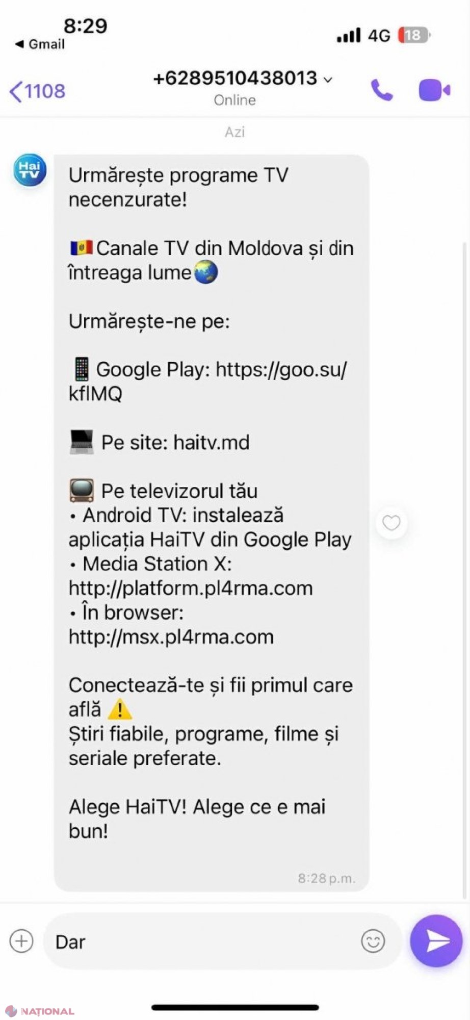 „HaiTV”, o nouă tentativă a Kremlinului de a pătrunde cu PROPAGANDA în casele cetățenilor R. Moldova? Prin intermediul aplicației sunt retransmise canalele rusești interzise de SIS