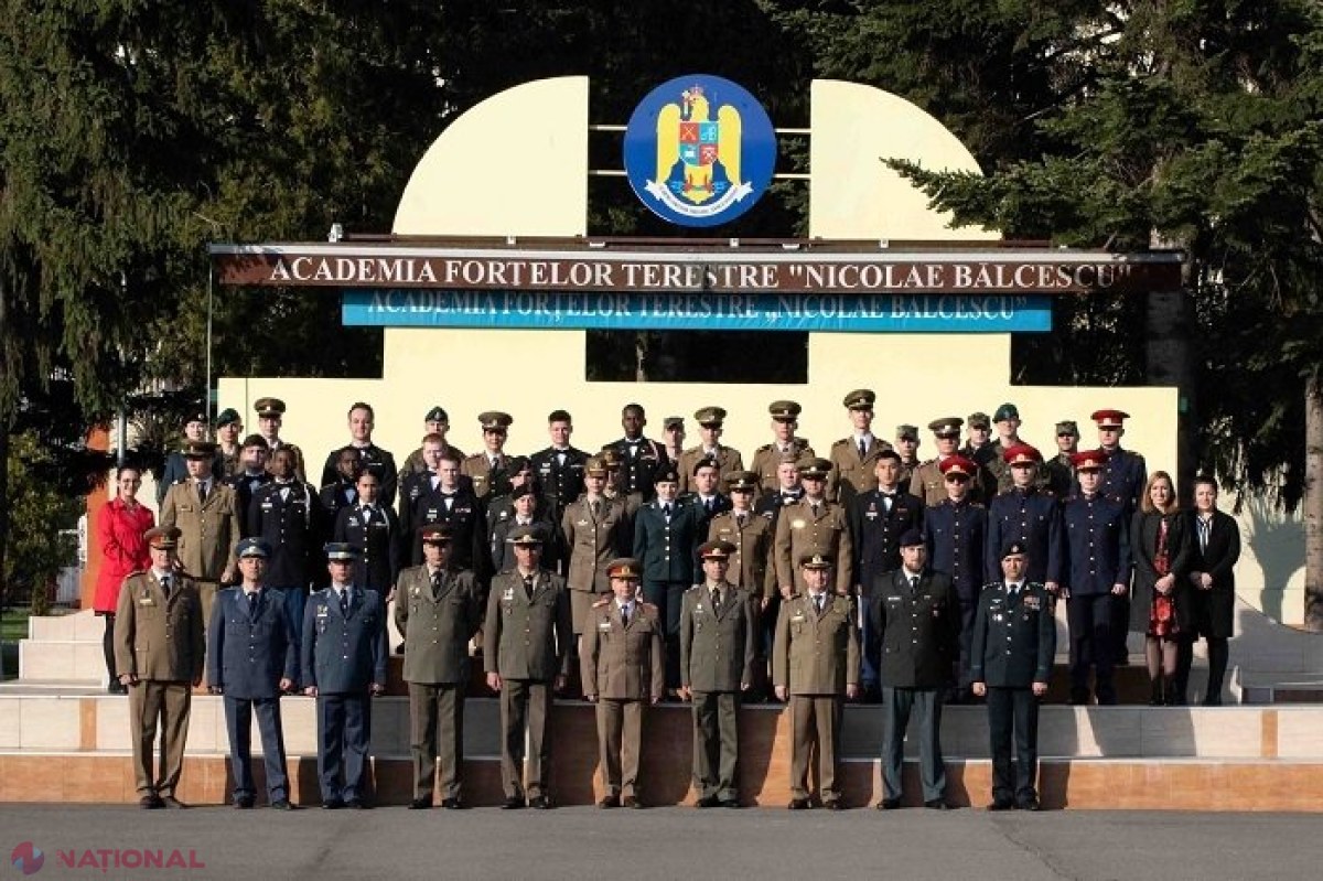 FOTO // Studenți militari de la Chișinău, alături de colegii lor din România, Georgia, Bulgaria, Letonia, Italia și SUA, la Academia Forțelor Terestre „Nicolae Bălcescu” din Sibiu