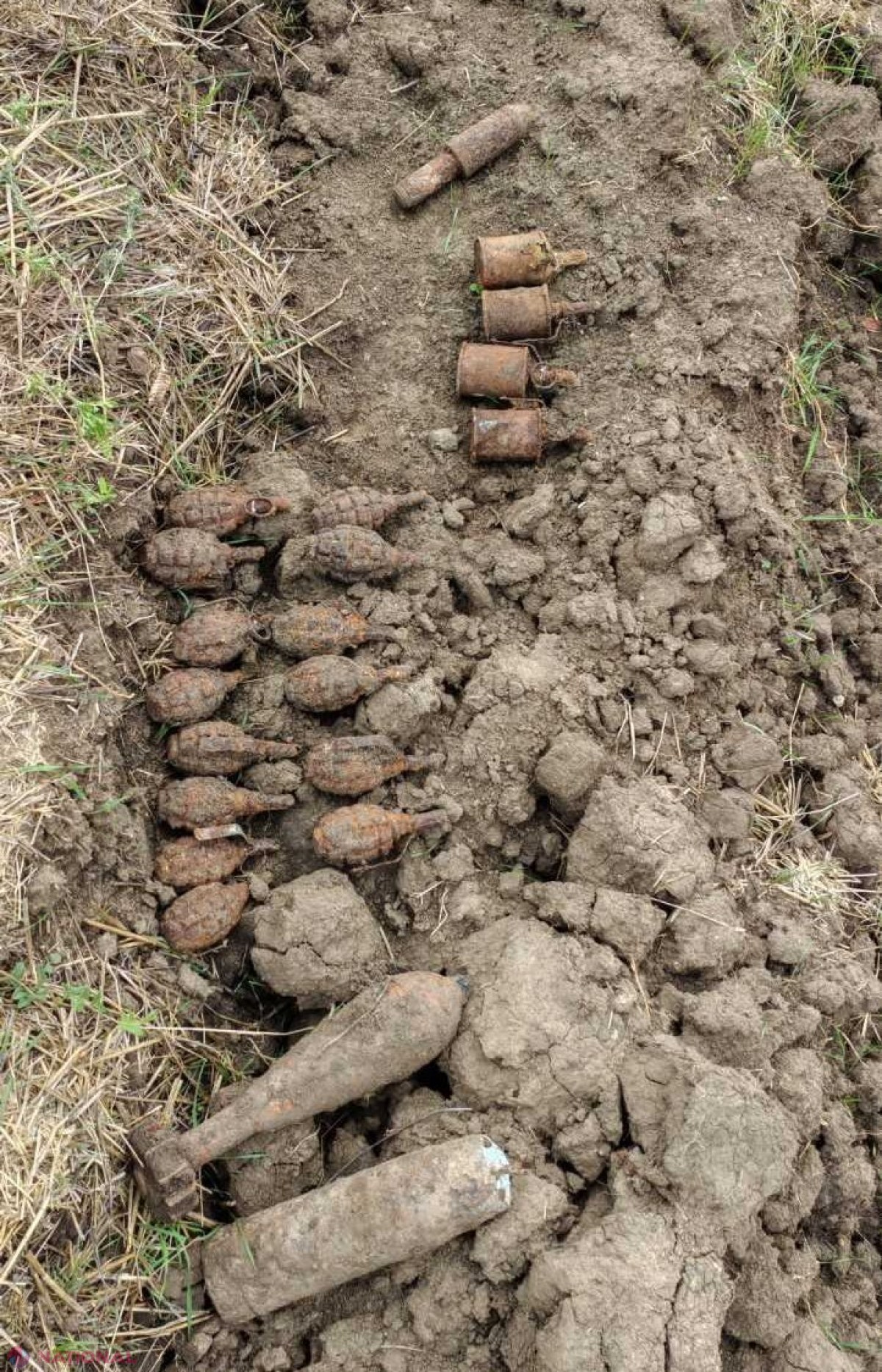 Misiune PERICULOASĂ de deminare executată la Șerpeni. Optsprezece grenade de mână, un proiectil de artilerie și o bombă de aruncător din perioada celui de-al Doilea Război Mondial au fost NEUTRALIZATE