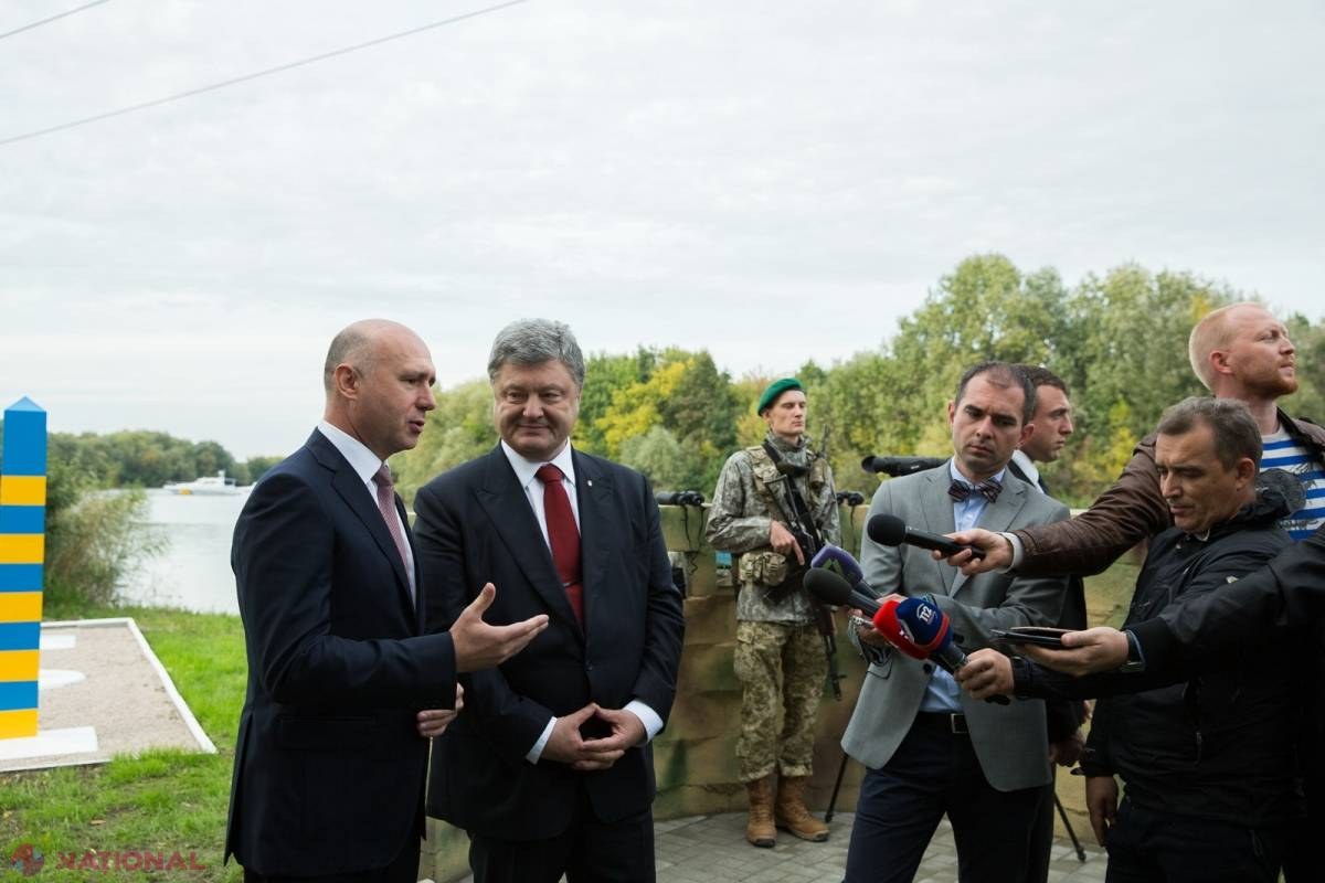 Președintele Ucrainei, Petro Poroșenko, întâlnire la HOTAR cu premierul Pavel Filip: Chișinăul și Kievul construiesc un punct comun de trecere a frontierei cu sprijinul UE