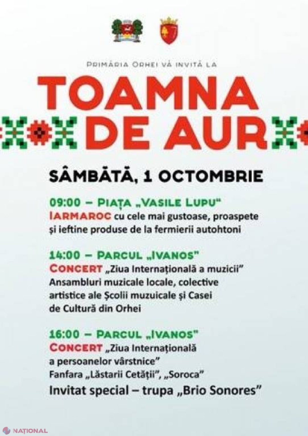 „Toamna de Aur”, sărbătorită la Orhei