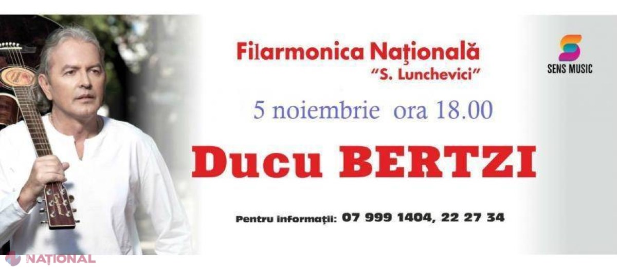 Ducu Bertzi REVINE la Chișinău și promite un recital SPECIAL: Când și unde va avea loc concertul